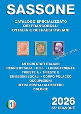 SASSONE SPECIALIZZATO VOLUME 1 2026 CATALOGO PER FRANCOBOLLI ITALIANI