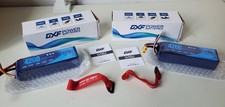 DXF due Batterie LiPo 4s - 14,8v - 4200mAh - 100c RC auto aereo drone elicottero