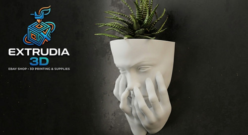 Vaso parete viso con - con, mani