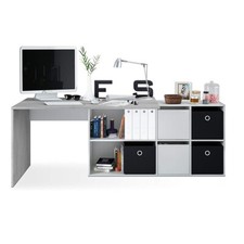 Scrivania pc ufficio multiposizione studio casa cemento 136X139X74 cm - 0L4606A