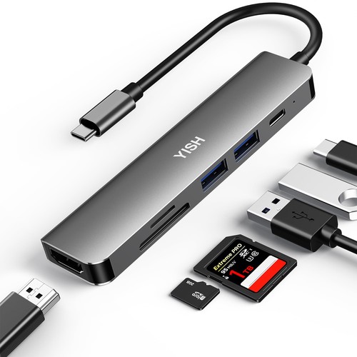 Yish hub usb 6in1 - c,