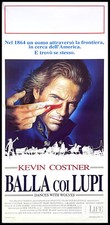 1990 * Locandina Cinema "Balla coi Lupi - Kevin Costner, Mary McDonnell" Western