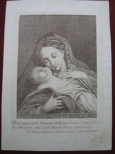 Giovanni Battista Buratto: Vergine Cristo 1765/Vergine Cristo stampa acquaforte