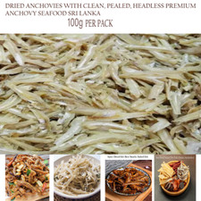 Acciughe essiccate premium senza testa frutti di mare - pulite e pronte da cucinare 100 g