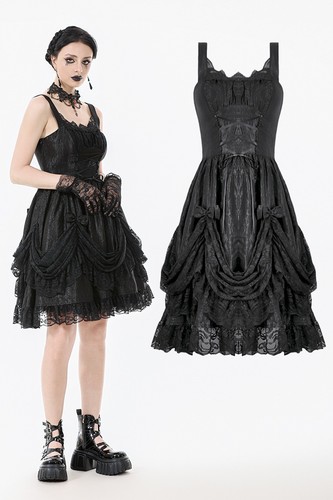 Abito corto regolabile dark - abito,