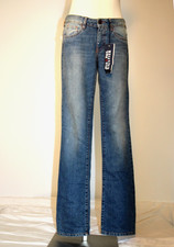 Jeans pantaloni donna JEANS PAUL GAULTIER straight leg taglia 28 nuovi