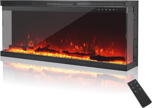 Caminetto elettrico con vetro