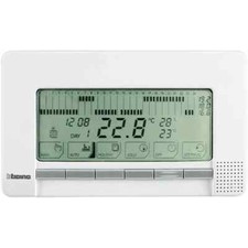 * BTICINO LIGHT N4450 CRONOTERMOSTATO A BATTERIA BIANCO