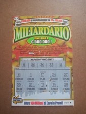 GRATTA E VINCI - MILIARDARIO  - DA EURO 5 USATO - NON VINCENTE - NUMERO 000