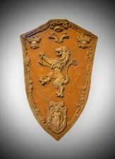 Heraldic shield rampant lion - rampant,