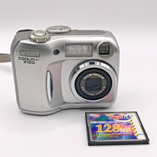 Nikon Coolpix e3100 Silver 3.2MP 3x Optical zoom Digital Camera Memory Card
