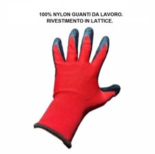 CONFEZIONE DA 10 PAIA DI GUANTI IN NYLON RIVESTITI IN LATTICE