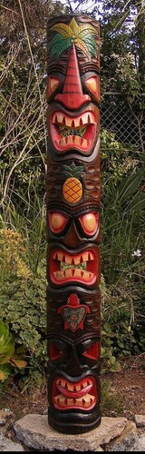 Tiki totem facce palma - totem, 3