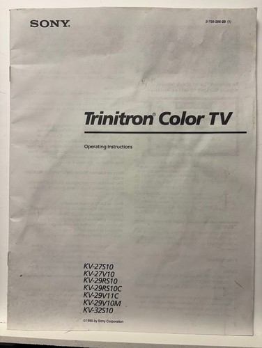 Sony trinitron manuale - sony, tv