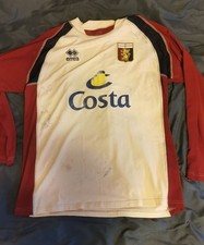 MAGLIA SHIRT MATCH WORN GENOA Errea XL sponsor COSTA. Amichevole Loano Away #13