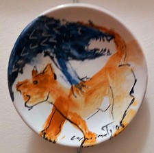 Ceramica Albisola.piatto Del Maestro Aurelio Caminati  Misure 20x20 Maiolica.