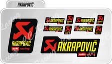 Kit 10 Adesivi Akrapovic APRILIA RACING resistente al calore Giallo