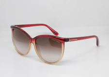 TOM FORD Josephine TF 296 68F 60 Transparent Red Pink w/Brown Gradient lenses