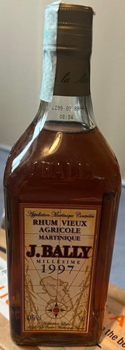 Rhum bally millésime 1997 - millésime,