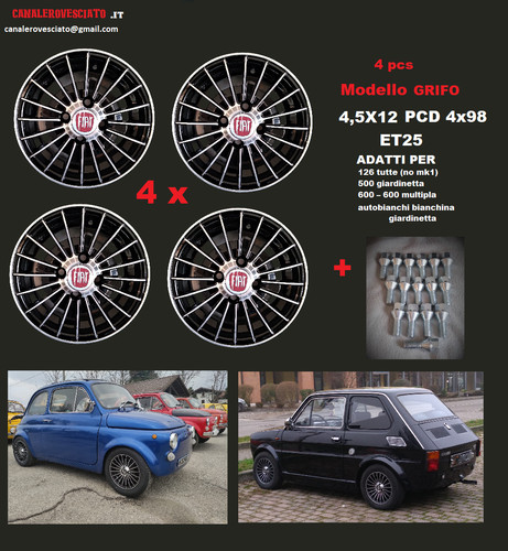 Cerchi lega fiat 126 500 - 4,