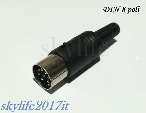 Connettore din poli - din, 8