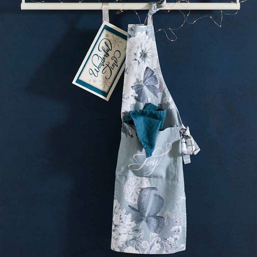 Blue winter grembiule - blue,