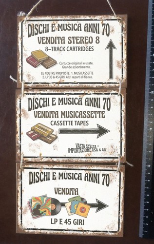 Targa negozio dischi - lp, 45