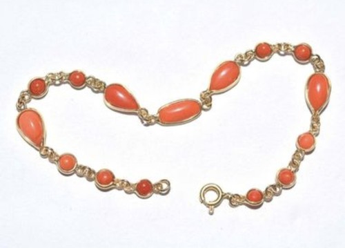 Bracciale oro cabochon - bracciale, 18