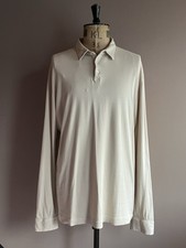 Polo Zanone Slowear Uomo Taglia L Beige Pima Cotone Manica Lunga Made in Italy