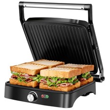 Aigostar Calore Griglia Elettrica/Sandwich Maker/Panini Maker 3 in 1 Piastre