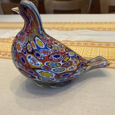 Uccellino colomba stile vetro di Murano Millefiori Aldo Nason non firmato come nuovo