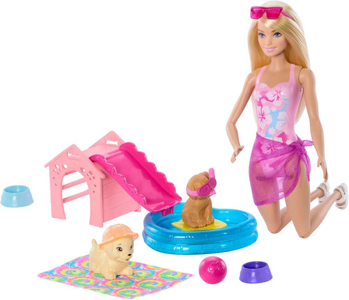 Barbie piscina dei cuccioli - barbie,