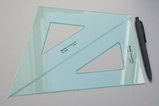 Set 2x TZ geometria triangolo bordo inchiostro 30-45-60-90° NESTLER 6484, 6485  