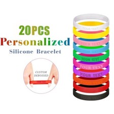 20PCS Braccialetti Silicone