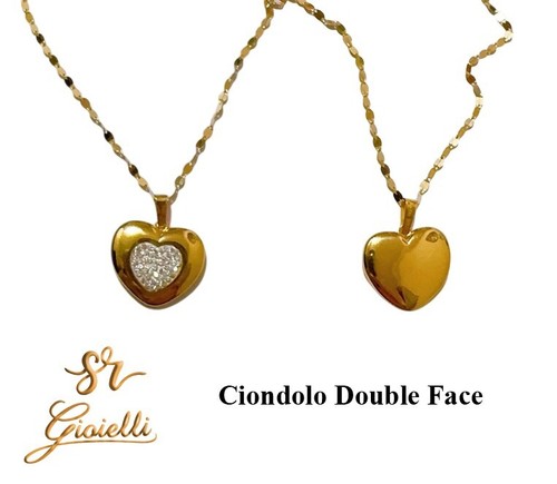 Collana specchiata con - collana, cuore