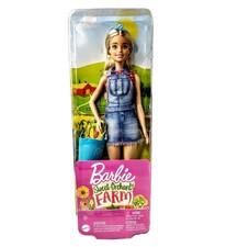 Barbie dolce frutteto fattoria carriera contadino bambola ragazza di campagna secchiello biondo nuovo con scatola