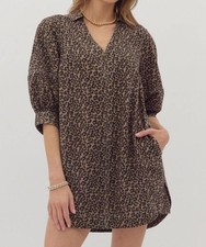 Entro Cheetah Chic Mini Dress