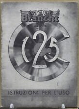 libretto uso manutenzione moto bianchi 125 anastatica ricambi moto epoca