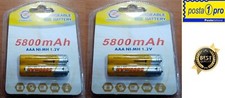 4 PILE AAA BATTERIE RICARICABILI MINI STILO 5800 mAh MINISTILO UNIVERSALI