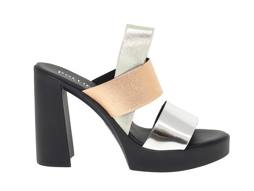 Sandalo con tacco pollini 1634 - sandalo,