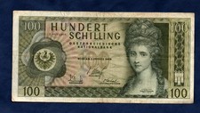 AUSTRIA 1969 BANCONOTA DA 100