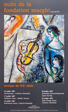 Marc CHAGALL "Nuits de la Fondation Maeght, Saint Paul" 1987 Litho-offset poster