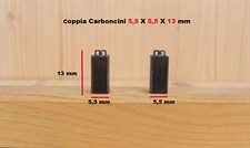 Coppia carboncini spazzole motore 5,5x5,5x12mm per phon fono asciugacapelli
