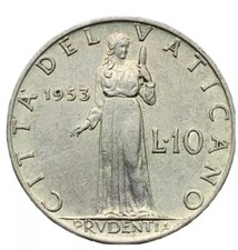 10 LIRE 1953 - CITTÀ DEL