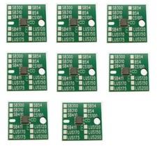 8 x 1000 ml CHIP INCHIOSTRO PER STAMPANTE RICARICA MIMAKI LUS120 C/M/Y/K/LC/LM/W/CL