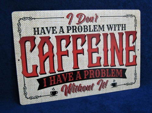 Caffeina insegna in metallo - caffeina,