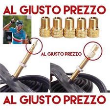 Kit 5 Adattatori per Valvole Bici Da Corsa e MTB. Gonfia con il Compressore