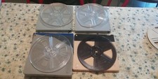 rocchetti per bobine film pellicole super8 120mt + custodie per proiettori cine