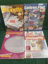 x 3 RIVISTE MANI D’ ORO UNCINETTO FASHION SUPER CENTRINI E FILET LAVORI CARTELLA