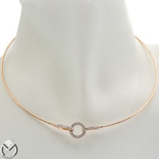 Collana oro rosa 18 kt 750 CHANTECLER diamanti 0,41 ct -242/vv25